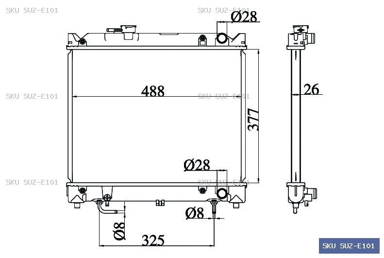 Suzuki Escudo TA01W Radiator SUZ-E101