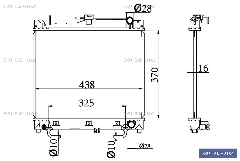 Suzuki Jimny JB33W Radiator SUZ-J101