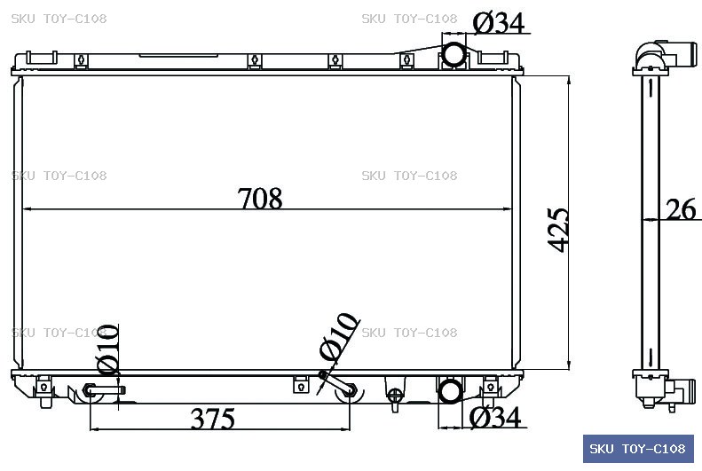 Toyota Camry MCV21 Radiator TOY-C108