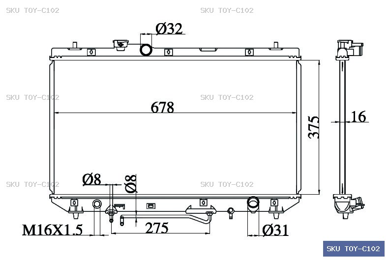 Toyota Camry SV40 Radiator TOY-C102