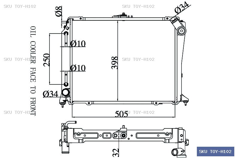 Toyota Hiace LH172 01/00-02/05 Radiator TOY-H102