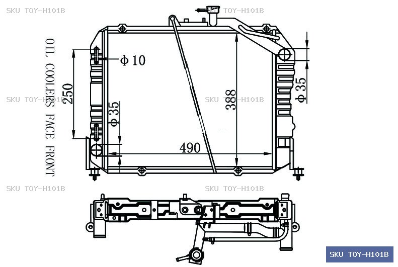 Toyota Hiace RZH100 Radiator TOY-H101B