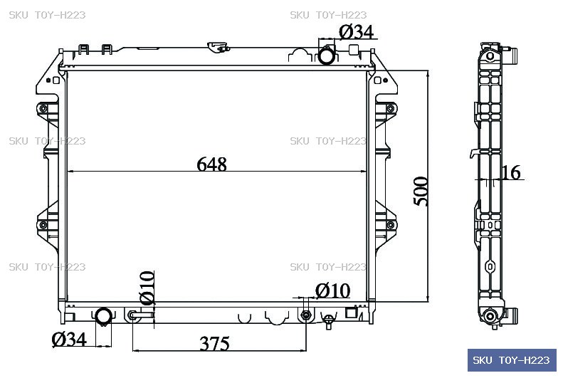 Toyota Hilux KUN26 02/05-07/08 Radiator TOY-H223
