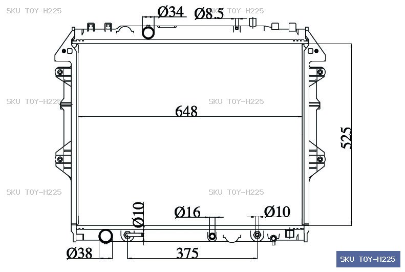 Toyota Hilux KUN26 02/05-07/08 Radiator TOY-H225