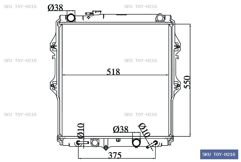 Toyota Hilux KZN165 4WD 99-02/05 Radiator TOY-H216