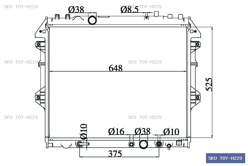 Toyota Hilux KZN165 4WD 99-02/05 Radiator TOY-H229