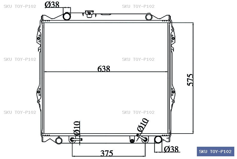 Toyota Prado KZJ95 01/96-12/02 Radiator TOY-P102