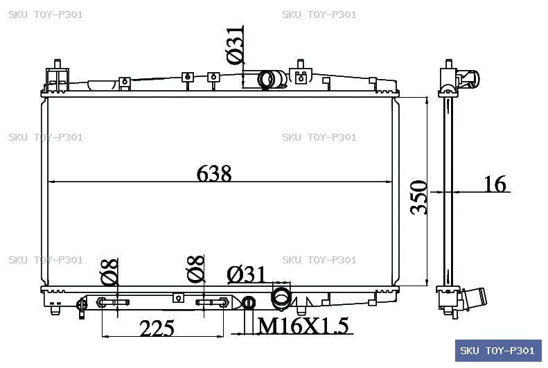 Toyota Probox NCP51 Radiator TOY-P301