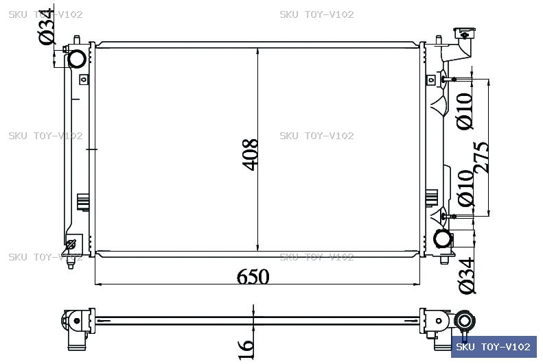 Toyota Vista SV50 Radiator TOY-V102